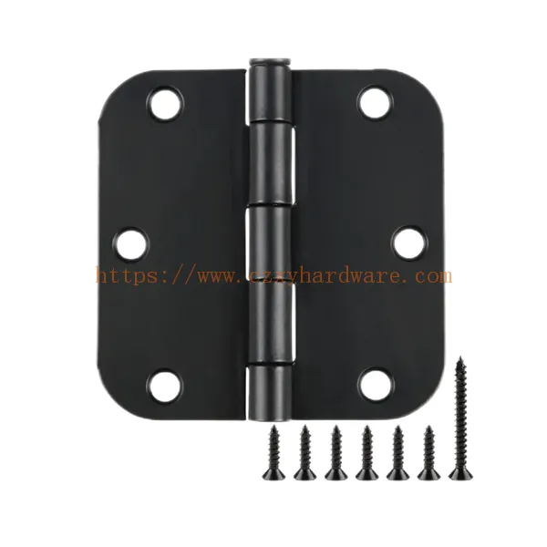 High Quality Matte Black 3.5 Inch Radius Interior Flat Iron Bifold Door Hinges Residential Standard Steel for Wooden Doors